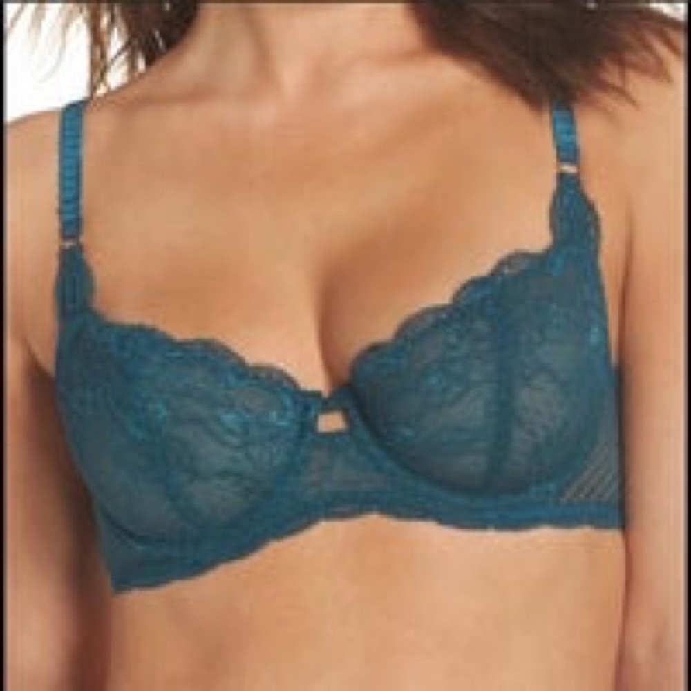 Sam Edelman Blue Unlined Underwire Demi Bralette